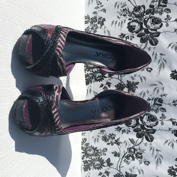 Purple Peep Toe Heels - Picture 2 of 7